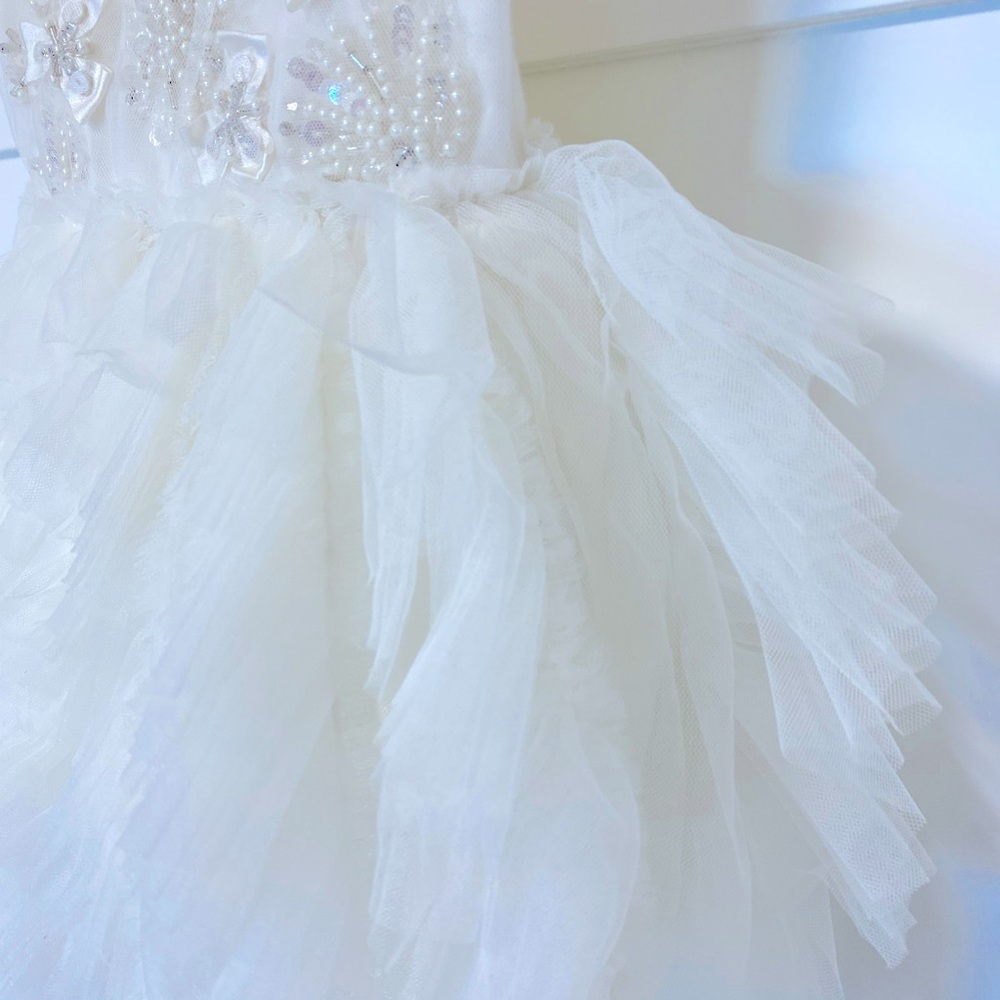Tutu Du Monde White Sequined Tulle Dress - Picture 4 of 6